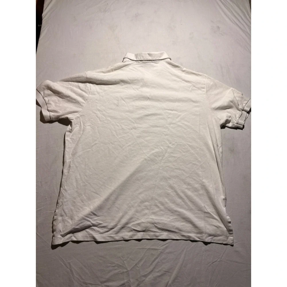 Polo Ralph Lauren Mens XXL White Pique Short Sleeve Pony Logo Polo Shirt